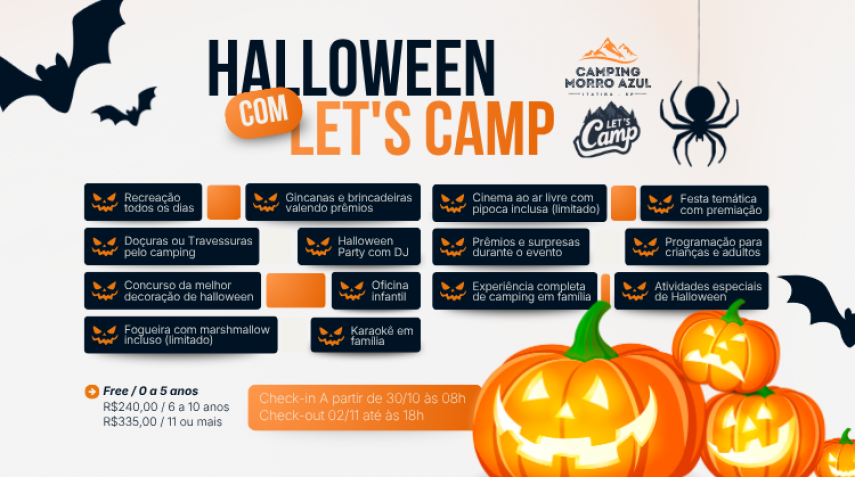 Halloween - 11 Edi&ccedil;&atilde;o Let's Camp